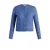 Yest Curve Plus Size wollen gebreid vest – blauw