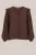 WE Fashion – Dames blouse met ruches – Curve – Regular fit – Donkerbruin – LENZING™ ECOVERO™ viscose – Plus Size