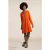 River Woods Orange V-neck Dress Long Sleeves Orange