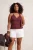 Trendyol Curve Dames Bordeaux Stippen Mouwloos Getailleerd Grote maten Blouses