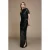 Freebird semi-transparante maxi rok met pailletten – zwart