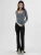 Busem Blouse  antraciet / wit