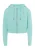 Mymo Bijgesneden hoodie met rits Dames aqua