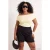 Trendyol Curve Dames Geel Effen Kort Getailleerd Grote maten Blouses