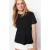 TRENDYOLMİLLA Dames Zwart Geborduurd Kort Regular fit T-shirts