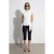Dames Mouwloze Katoenen T-shirt met Crew Neck en Strikdetail