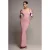 Satin A-lijn Jurk met Bardot Hals voor Dames Goddiva Maxi