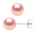 Stud Earrings gekweekte zoetwater parels rond 7-8 mm Rose Gold White