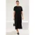 TRENDYOLMİLLA Dames Zwart Effen Maxi Kort Casual T-shirt Jurk Jurken