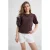 Anytime T-shirt met pofmouwen donkerbruin