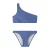 LMTD one shoulder crop bikini blauw