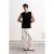 Geribbelde Coltrui Mouwloze T-Shirt