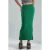 Hoge Taille Geribbelde Gebreide Maxi Rok