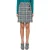 Moschino Check Skirt With Toggles Blue