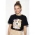 Pailletten Bedrukt T-shirt met Ronde Hals