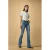 Lois high waist flared jeans cobalt stone