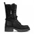 Windsorsmith Dames Zwarte Suède Combat Boots Mid-Calf Veterschoenen Bikerschoenen – Verzamelen
