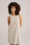 WE Fashion A-lijn jurk ecru