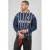 Prohibited regular fit gestreepte polo met logo – blauw