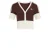 ADIDAS ORIGINALS Gebreid vest ‘V-NECK SHIRT WITH’  bruin / wit