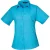 Premier Dames/Dames Popeline Blouse met Korte Mouwen (Turquoise)