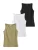 Next Top  kaki / zwart / wit