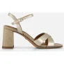 Tamaris Tamaris Sandalen met hak goud Textiel