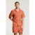 Shiwi Men Toweling Shortsleeve Shirt Light Rust Orange