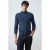 Mango Man wollen gemêleerde pullover – donkerblauw