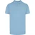 Korte Mouw Kraag Polo Shirt in Lichtblauw