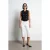 Dames geweven gilet met sjalkraag