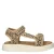 Nelson Kids leren sandalen met panterprint beige/zwart