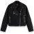 Scotch & Soda Boucle Tweed Biker Jacket Evening Black