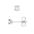 Oorbellen Solitaires 0,15 Cts Diamond White Gold 18k