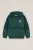 WE Fashion –  Jongen hoodie met rits en print – Regular fit – Donkergroen – Katoen –