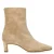 Manfield – Dames – Beige suède enkellaarsjes met hak –