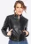 Wittchen Dames eco-leren jack met glanzende klinknagels zwart eco-leer