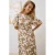 Kaffe a-lijn jurk met bloemenprint beige