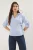 TRENDYOLMİLLA Dames Blauw Effen Lang Regular fit Overhemden