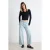 TRENDYOLMİLLA Dames Blauw Effen Culotte Normale taille Jeans