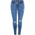 Pieces Skinny jeans met verweerde look voor dames (Blauwe Denim)