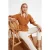 TRENDYOLMİLLA Dames Bruin Effen Driekwart mouw Regular fit Blouses