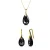 Teardrop haaksets – Goud en zwart