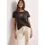 Street One Dames Shirt met schelpenprint in Bruin