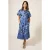 White Stuff Reno Linen Shirt Dress Blue Print