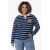 Colourful Rebel Curve katoenen gestreepte sweater – donkerblauw