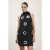 Motivi Flared Dress With Embroidered Details Black