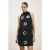 Motivi Flared Dress With Embroidered Details Black