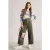 White Stuff Tia Cord Wide Leg Crop Mid Green