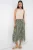 Hoge Taille A-Lijn Midi Rok in Paisleyprint